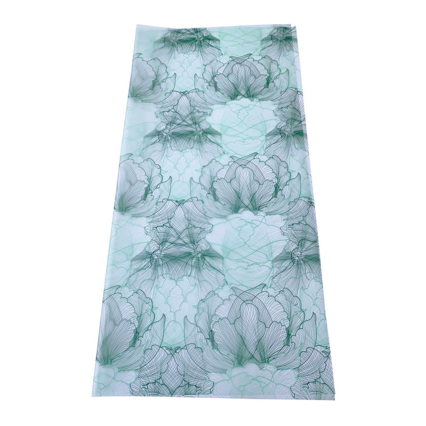 Bopp Silk Wrap: GREEN FLOWER DESIGN EPP0985B (Pack of 20)(R2.45ea)