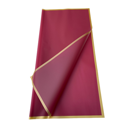 Bopp Silk Wrap: WINE RED WITH GOLD BORDER EPP1002 (Pack of 20)(R2.45ea)