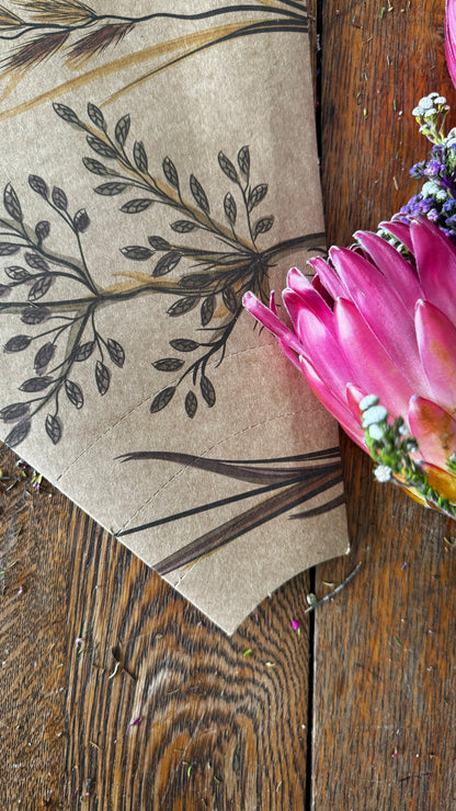 Eucalyptus Print Bouquet Drop-In Carry Bag 3 (pack of 20)