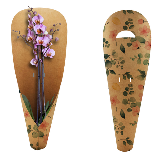 Eucalyptus Flower Print Large Orchid Carry Bags (Pack of 20) (R19.49ea)