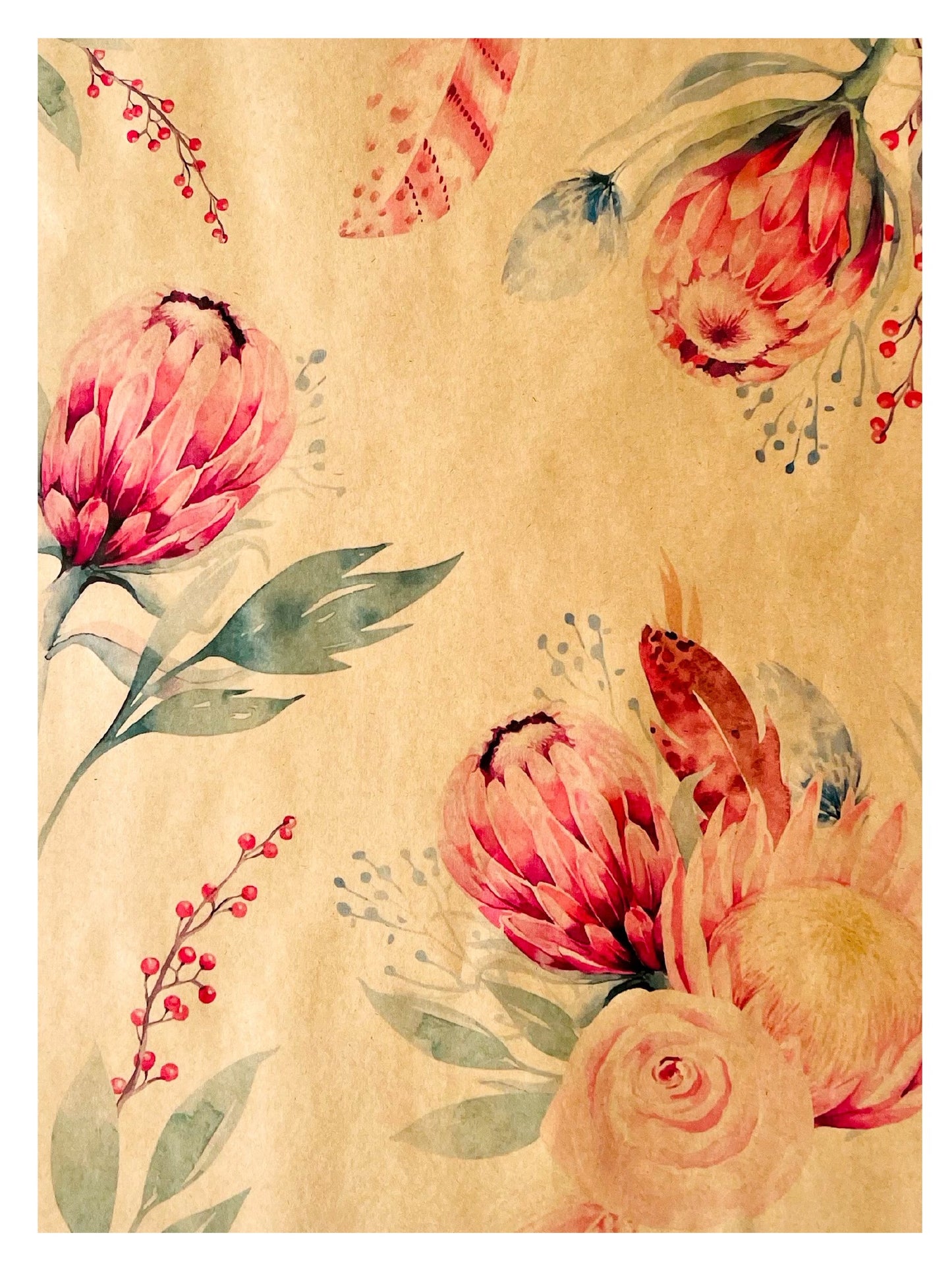 Protea Print Bouquet Drop-In Carry Bag 1 (Pack of 20)