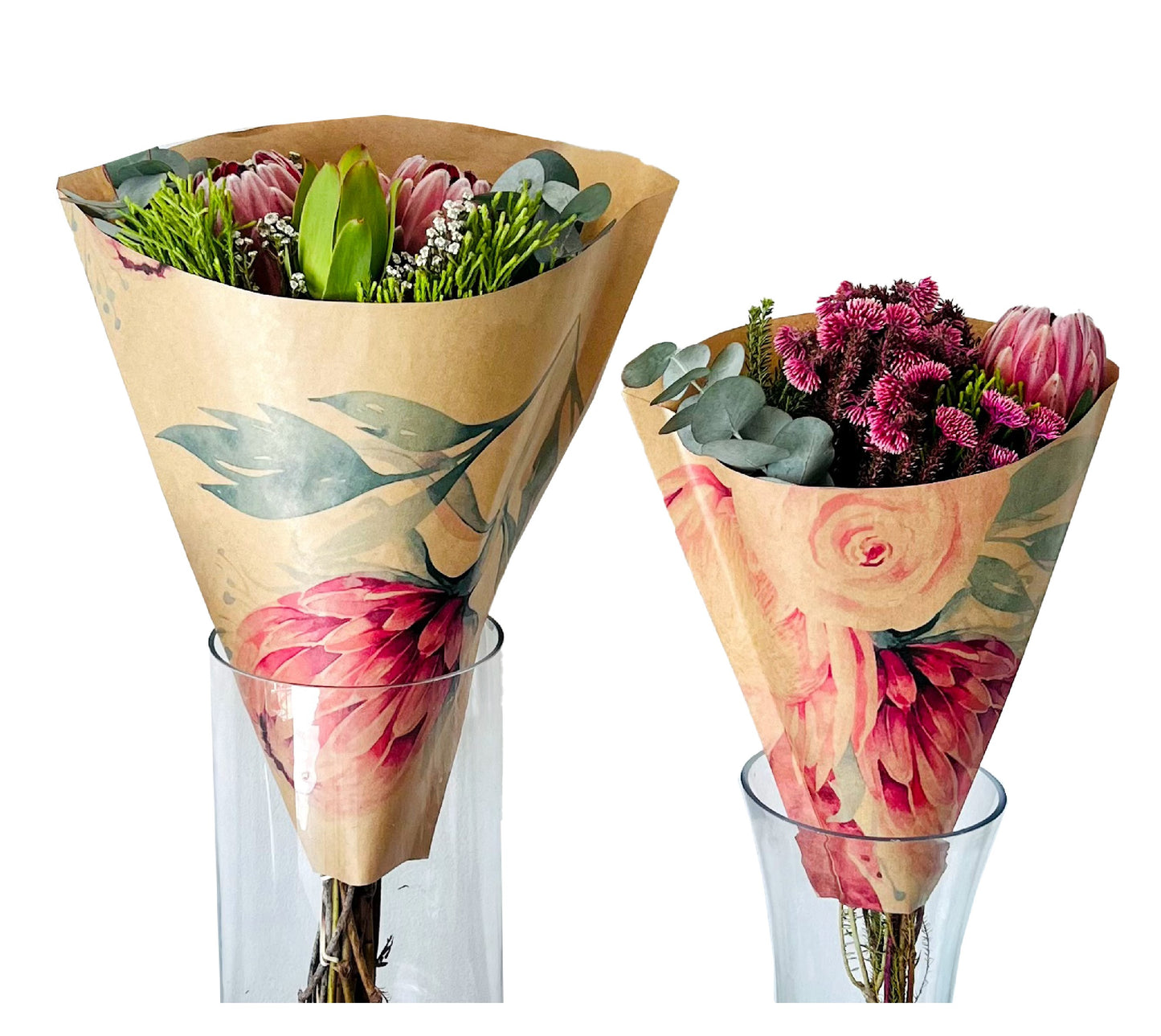Protea Print Eco Bouquet Drop-In Sleeve 1 (Pack of 20)