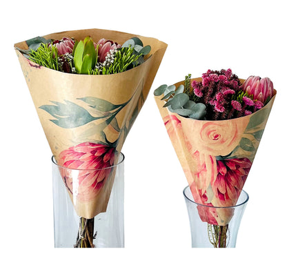 Protea Print Eco Bouquet Drop-In Sleeve 1 (Pack of 20)