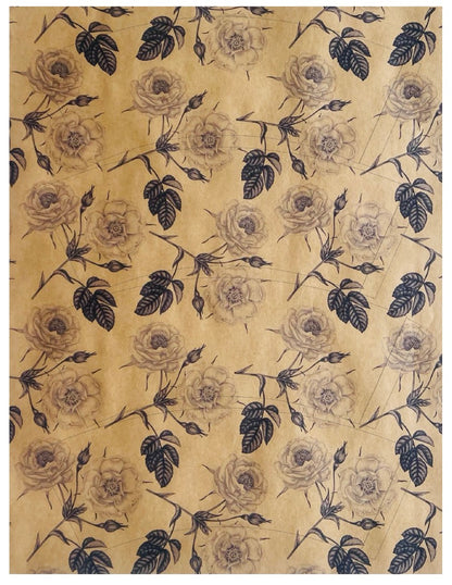 Rose Print Kraft Pot Cover For Plants (pack of 20)