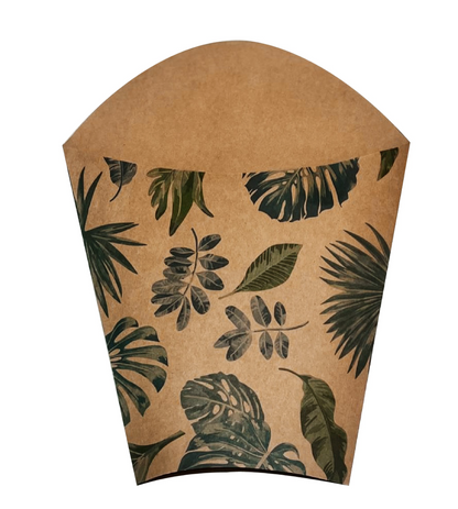 Botanical Print Kraft Orchid Pot Cover Drop-In Sleeve (Pack of 20) (R10.29ea)