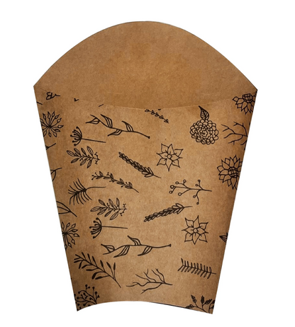 Wildflower Print Kraft Orchid Pot Cover Drop-In Sleeve (Pack of 20) (R10.29ea)