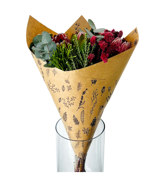 Wildflower Print 80gsm Kraft Paper Sheets (Pack of 250 sheets)(R2.59c Per Sheet)