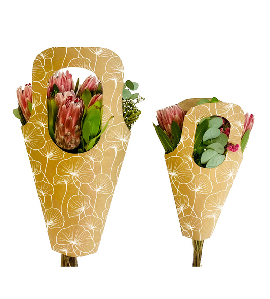 Ginkgo Biloba Print Bouquet Drop-In Carry Bag 1 (Pack of 20)
