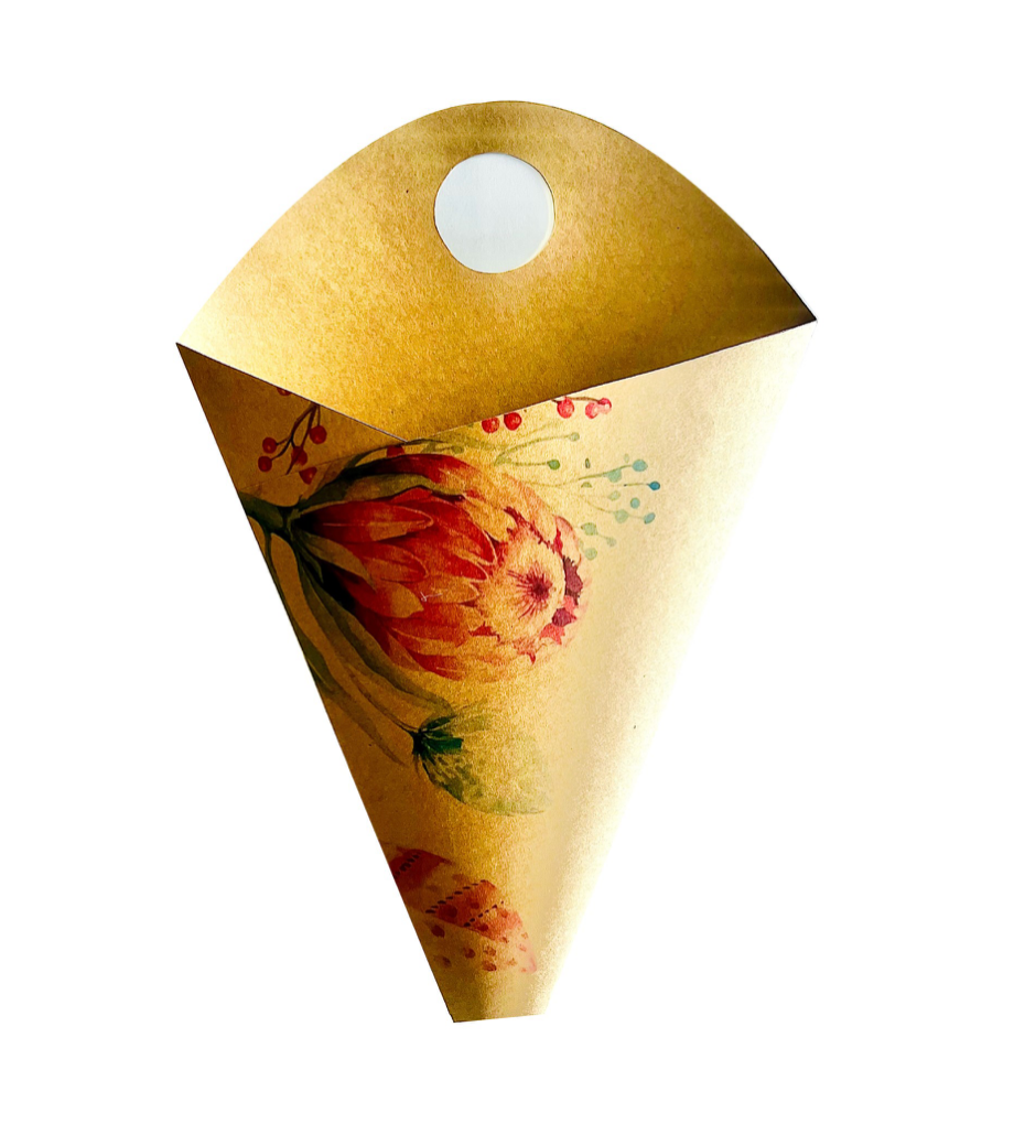 Protea Print Bouquet Drop-In Carry Bag 3 (pack of 20)