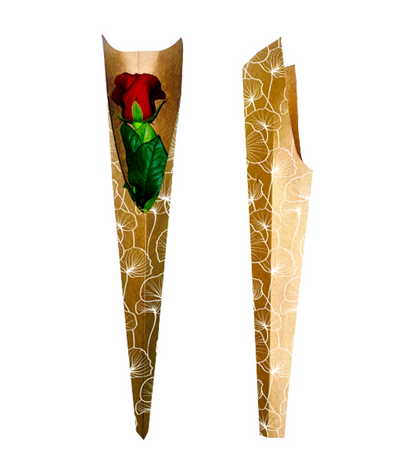 Ginkgo Biloba Print Single Rose Drop-In Sleeve (Pack of 20) (R7.46ea)