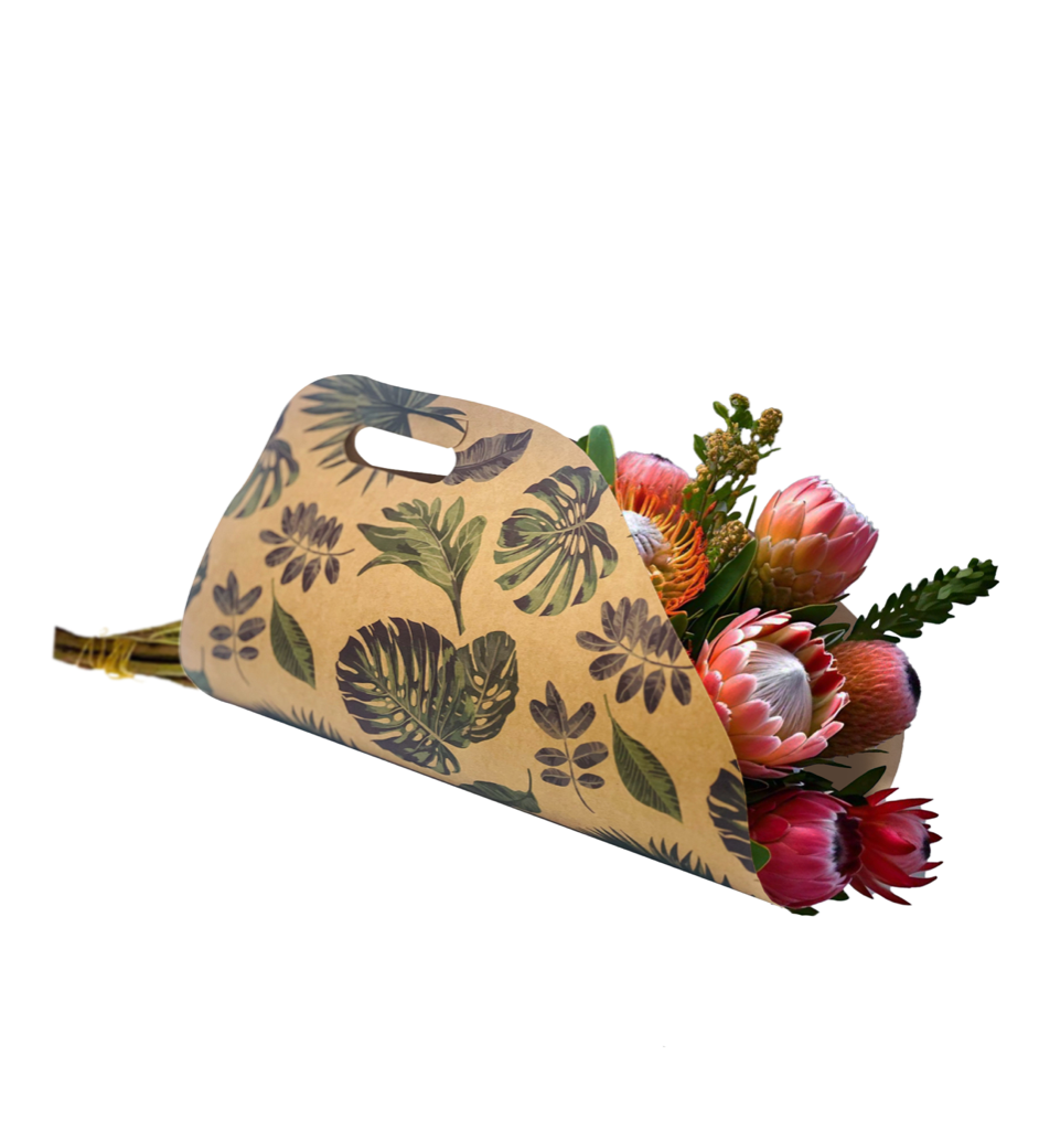 Botanical Print Bouquet Delivery Carry Bag 1 (Pack of 20) (R13.15ea)