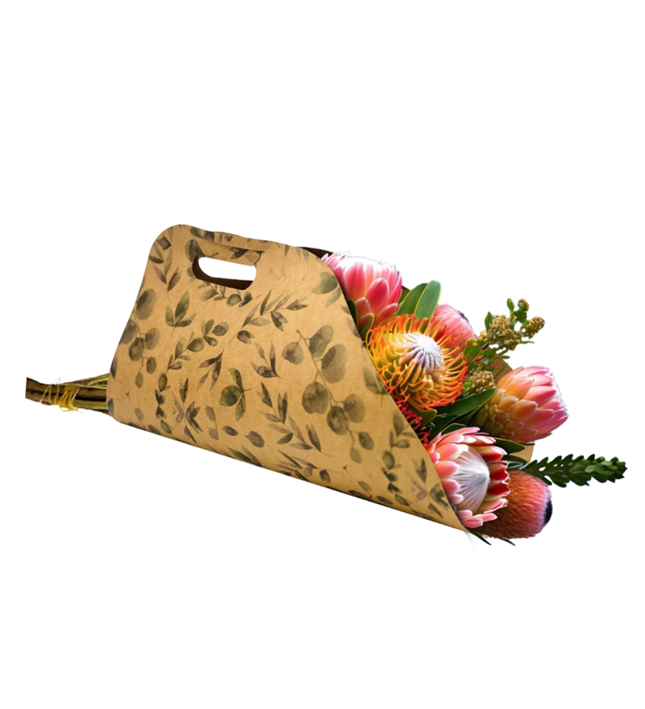 Eucalyptus Print Bouquet Delivery Carry Bag 1 (Pack of 20) (R13.15ea)