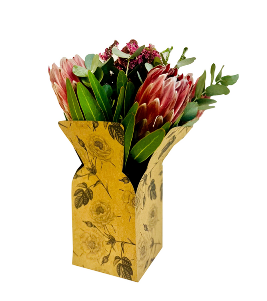Rose Print Posy Flower Box 1 (Pack of 20)