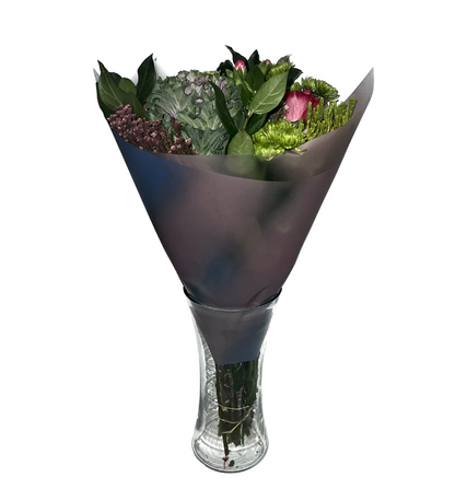 Bopp Silk Wrap: Faded Blend Design Dusty Pink With Dark Blue EPP0578A (Pack of 20)(R2.45ea)