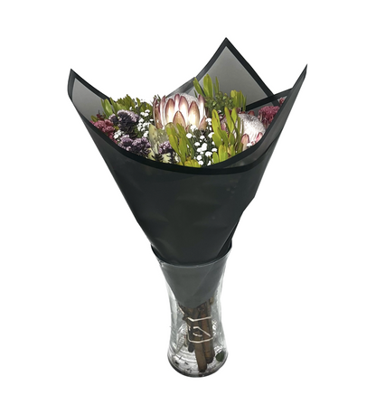Bopp Silk Wrap: Slightly Transparent Black with Solid Black Border EPP0586N (Pack of 20)(R2.45ea)