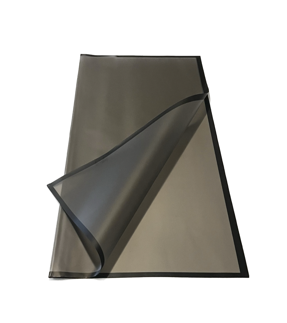 Bopp Silk Wrap: Slightly Transparent Black with Solid Black Border EPP0586N (Pack of 20)(R2.45ea)