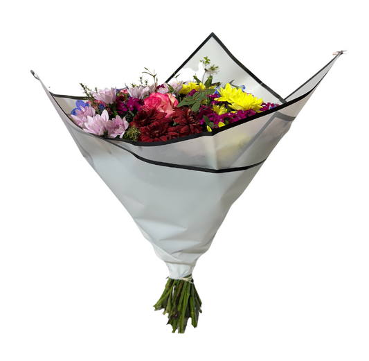 Bopp Silk Wrap: White with Black Boarder EPP0891 (Pack of 20)(R2.45ea)