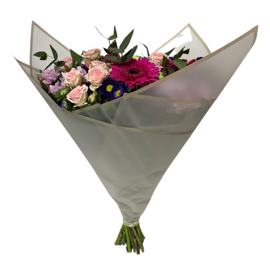Bopp Silk Wrap: Light Grey with Brown Boarder EPP0955 (Pack of 20)(R2.45ea)