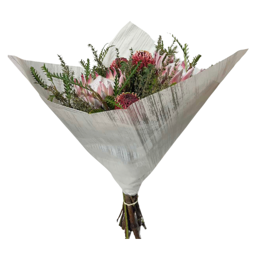 Bopp Silk Wrap: White Brush Effect Print EPP0923 (Pack of 20)(R2.45ea)