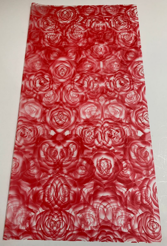 Bopp Silk Wrap: Transparent Red Rose EPP1177 (Pack of 20)(R2.45ea)
