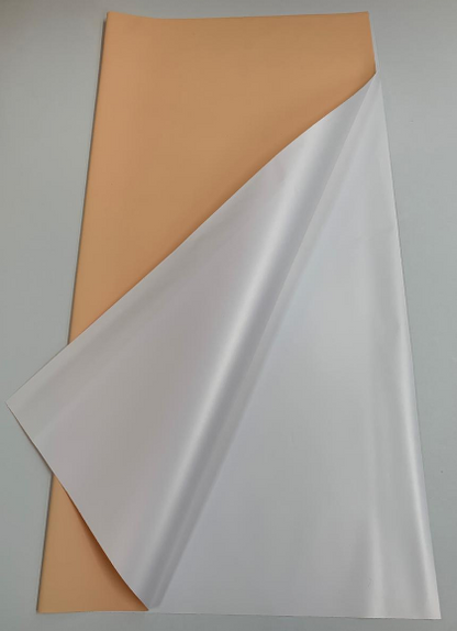 Bopp Silk Wrap: Peach and White EPP1089 (Pack of 20)(R2.45ea)