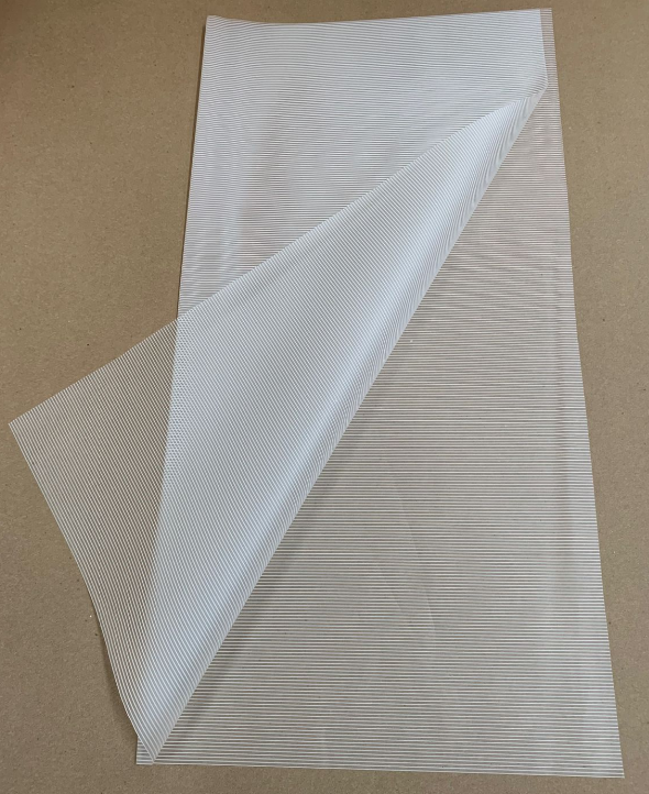 Bopp Silk Wrap: Transparent multi-lines, Cream White EPP1036A (Pack of 20)(R2.45)