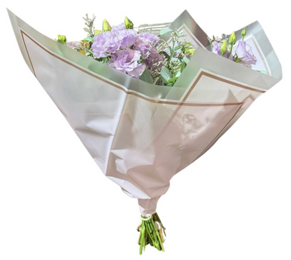 Bopp Silk Wrap: Transparent Lavender with wide frosted border and rose gold border EPP1178 (Pack of 20)(R2.45ea)