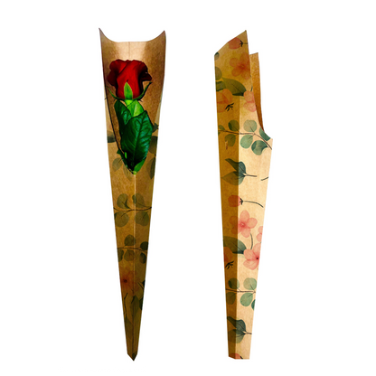 Eucalyptus Flower Print Single Rose Drop-In Sleeve (Pack of 20) (R7.46ea)