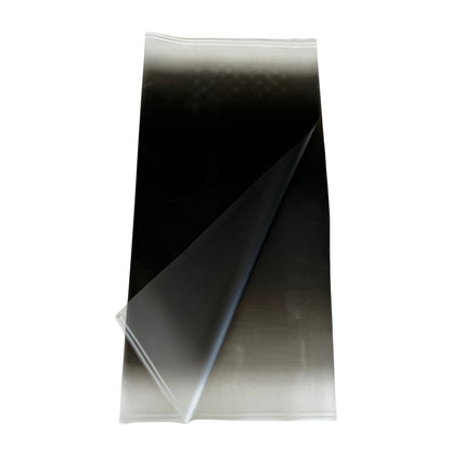 Bopp Silk Wrap: Transparent Black Colour with White Stripe Border EPP0804C (Pack of 20)(R2.45ea)