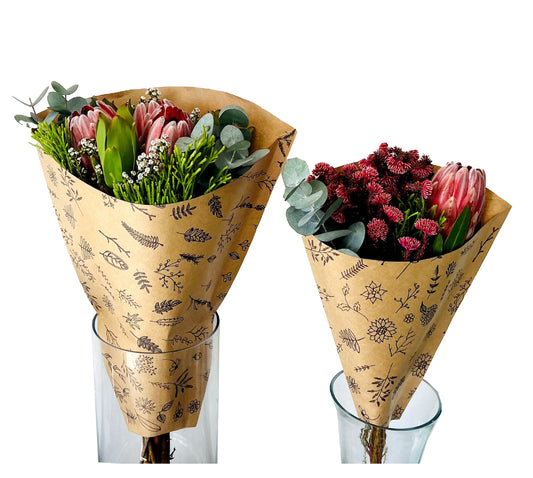 Wildflower Print Eco Bouquet Drop-In Sleeve 1 (Pack of 20)