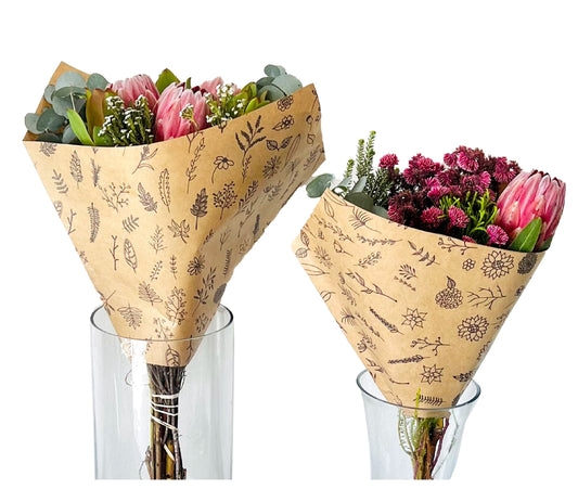 Wildflower Print Eco Bouquet Drop-In Sleeve 2 (Pack of 20)
