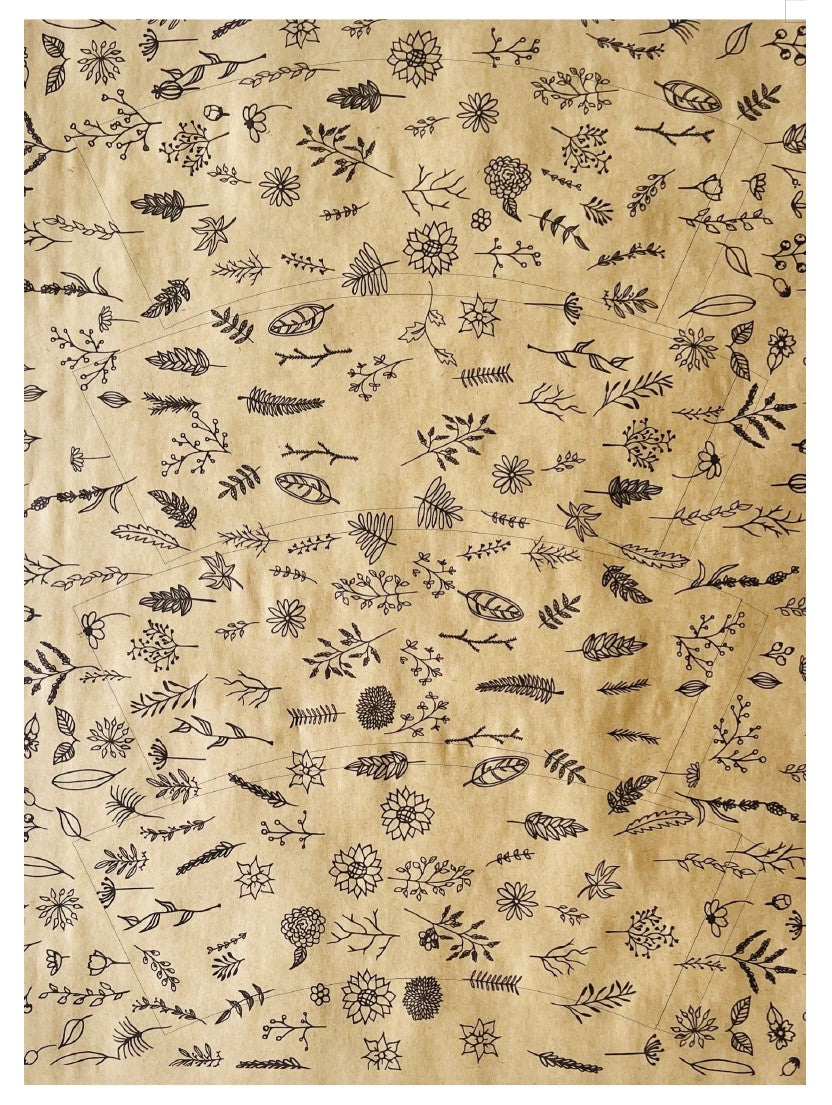 Wildflower Print Kraft Pot Cover For Plants (pack of 20)