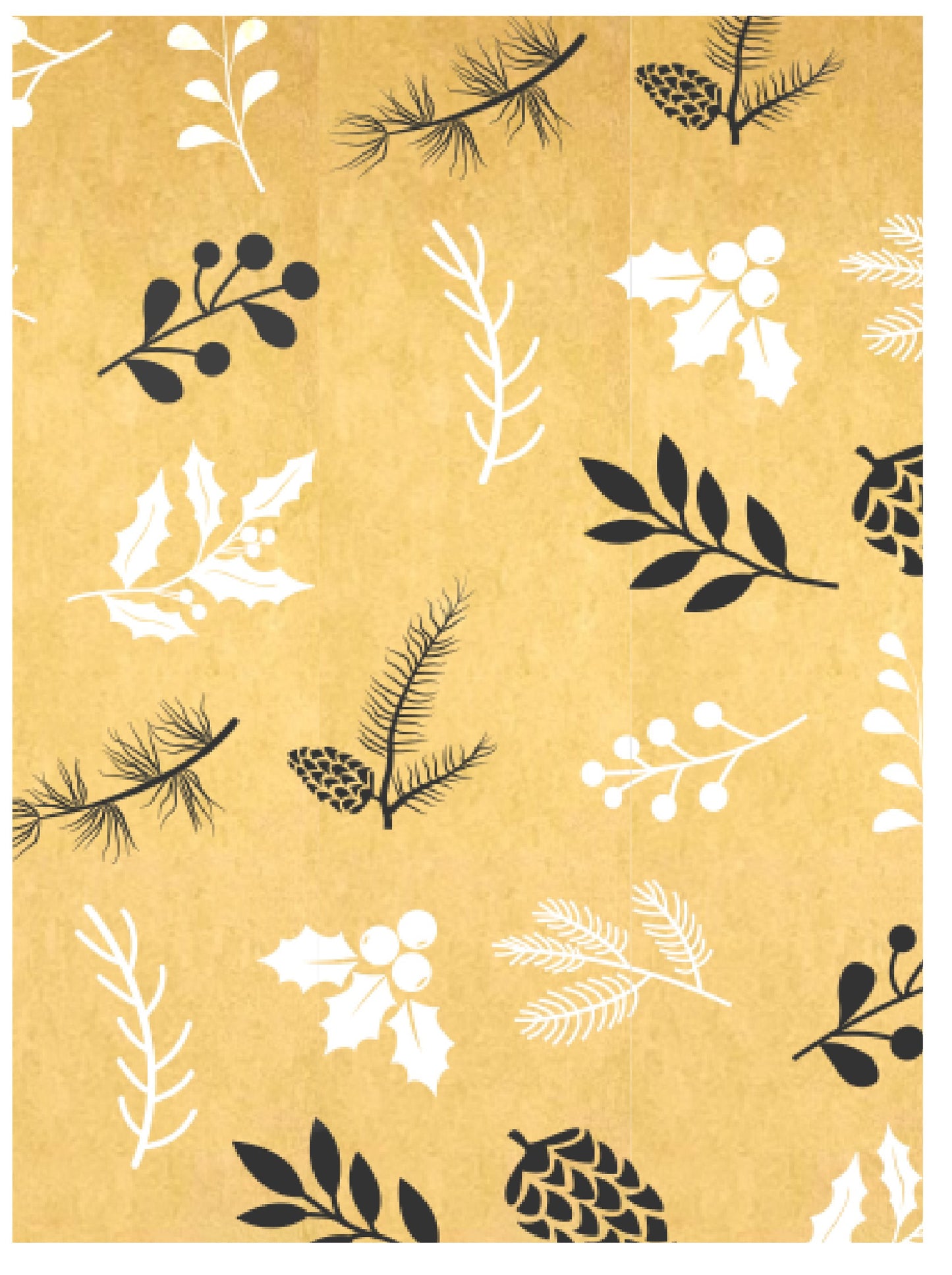 B&W Pinecone Print Bouquet Carry Box 1 (Pack of 20) (R11.25ea)