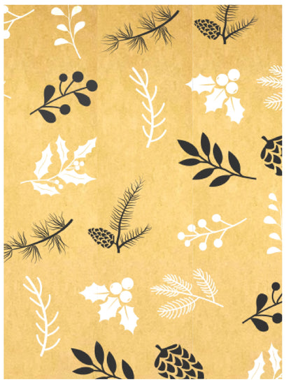 B&W Pinecone Print Bouquet Carry Box 1 (Pack of 20) (R11.25ea)