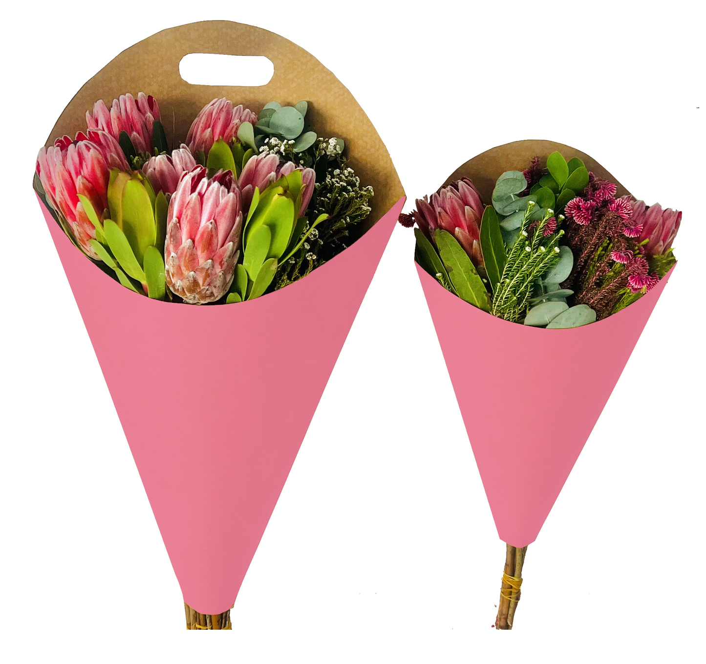 Pink Print Bouquet Drop-In Carry Bag 2 (pack of 20)