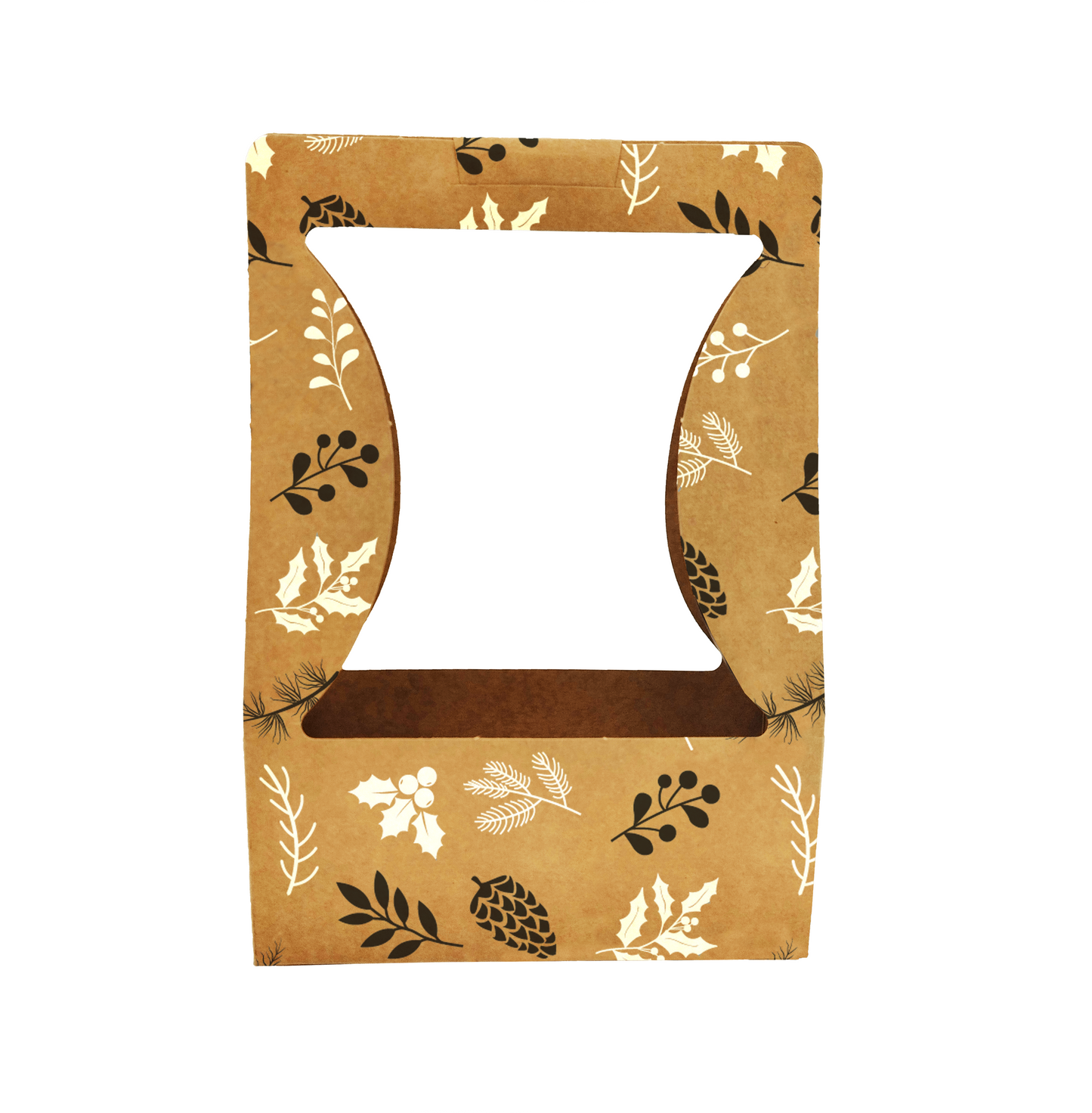 B&W Pinecone Print Bouquet Carry Box 1 (Pack of 20) (R11.25ea)