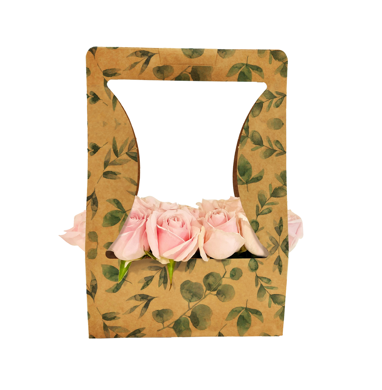 Eucalyptus Print Bouquet Carry Box 1 (Pack of 20) (R11.25ea)