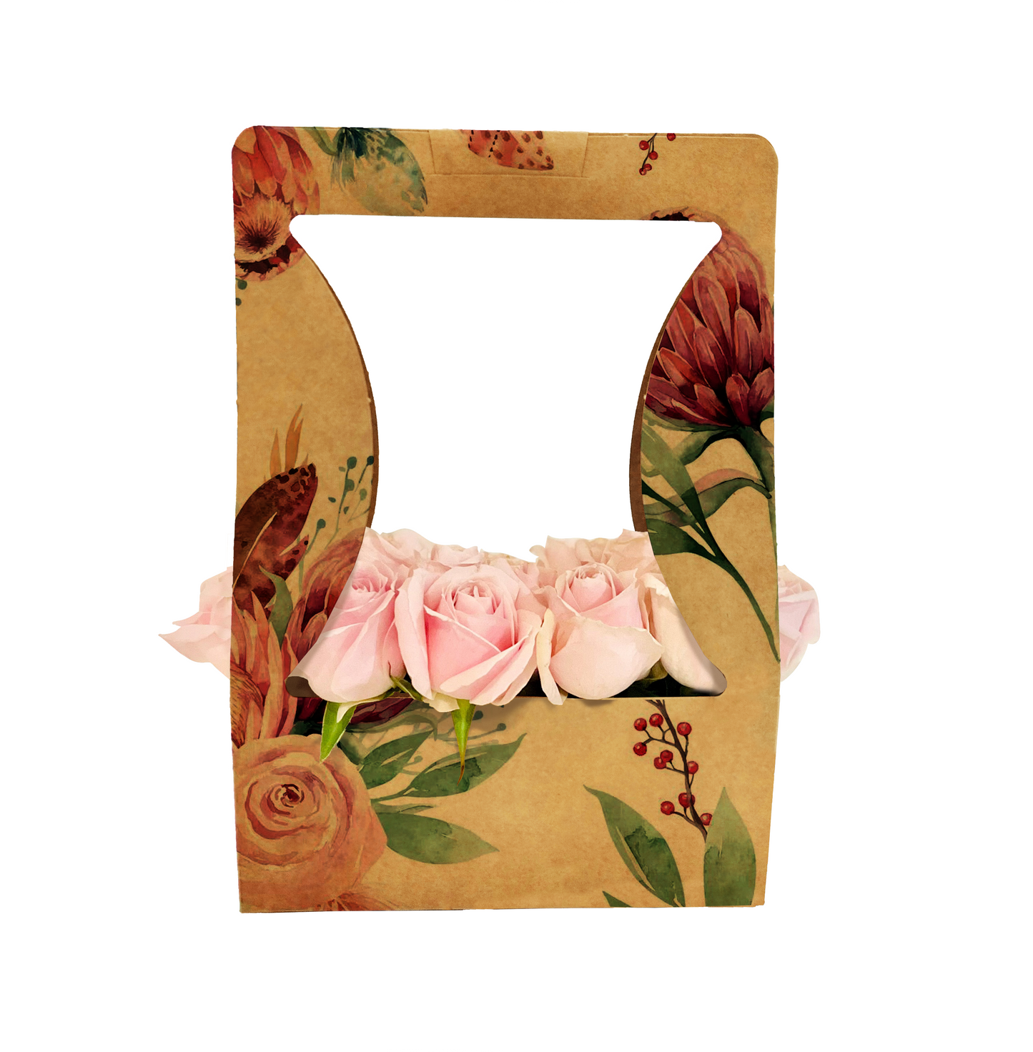 Protea Print Bouquet Carry Box 1 (Pack of 20) (R11.25ea)