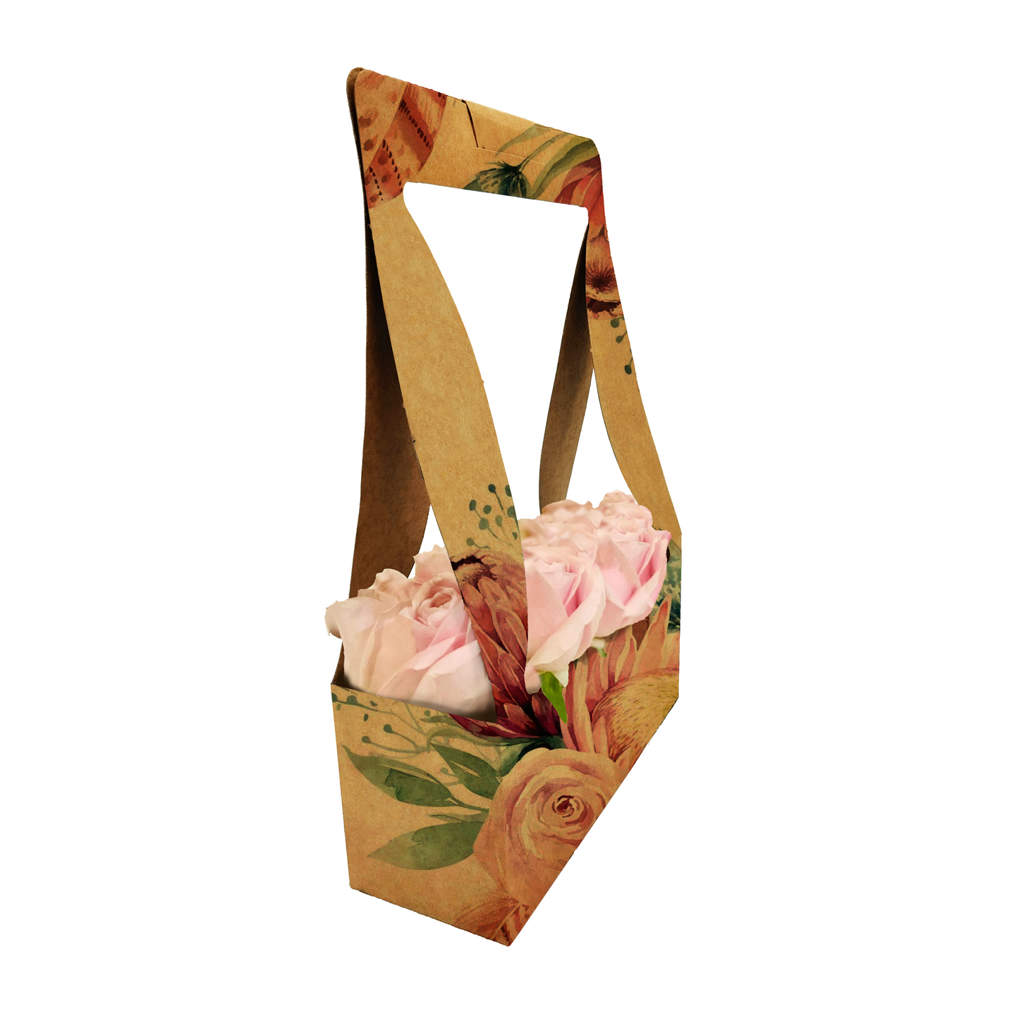 Protea Print Bouquet Carry Box 1 (Pack of 20) (R11.25ea)