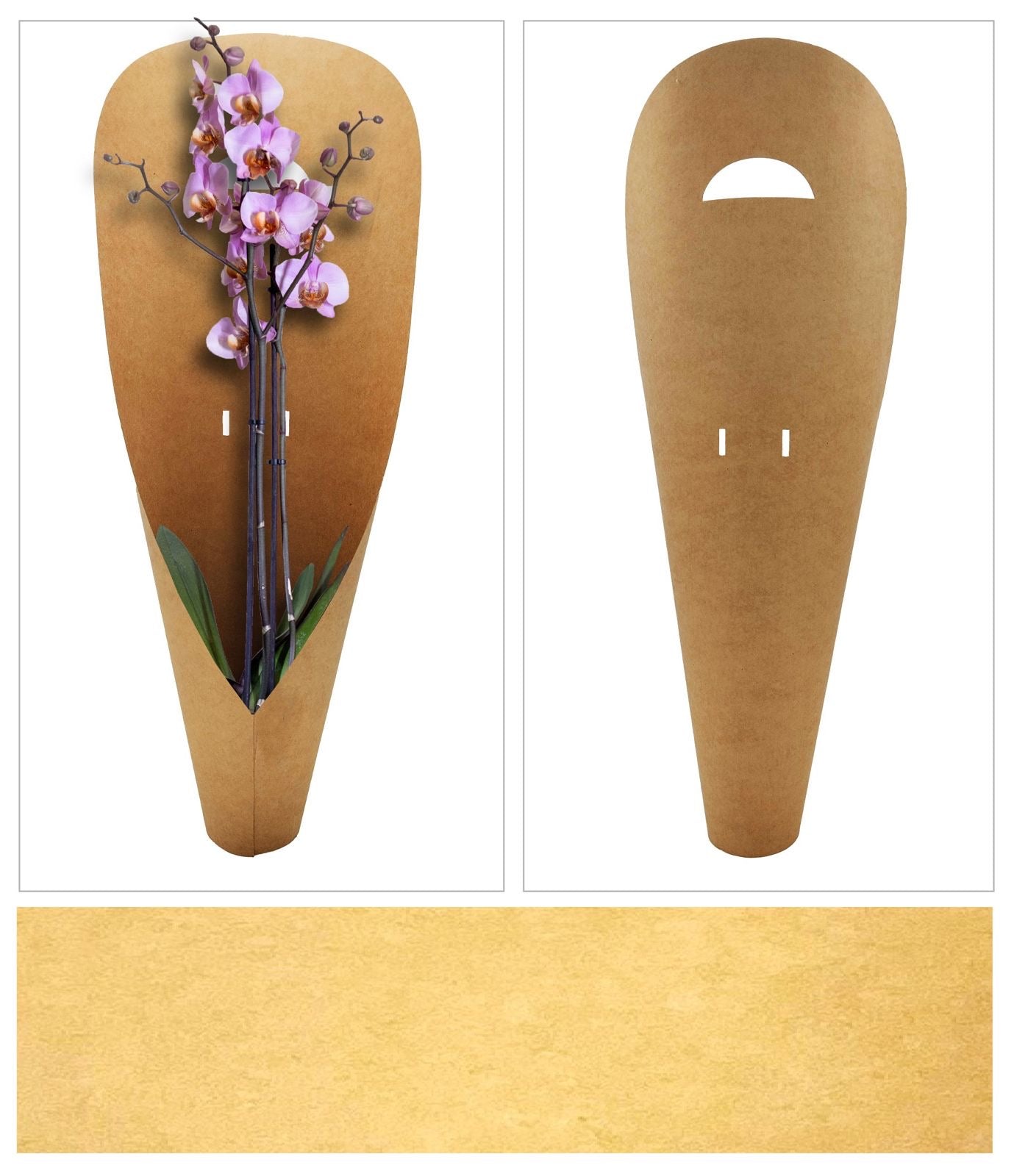 Plain Kraft Large Orchid Carry Bags (Pack of 20) (R16.04ea)