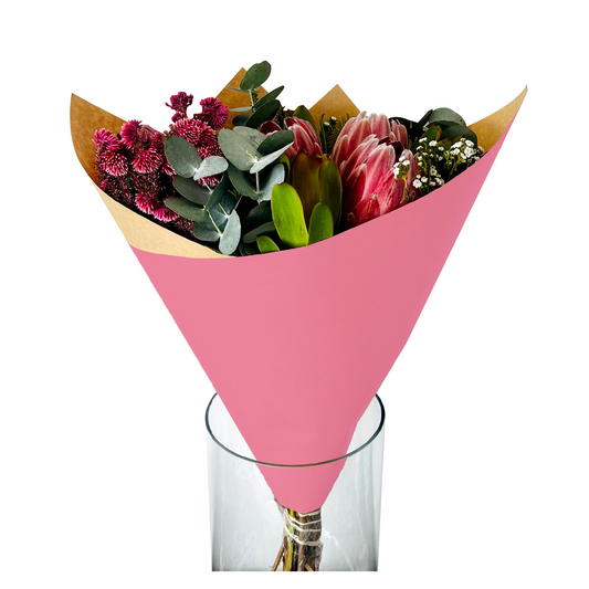 Pink Print 50gsm MG Kraft Paper Sheets (Pack of 300 sheets)(R1.80ea Per Sheet)